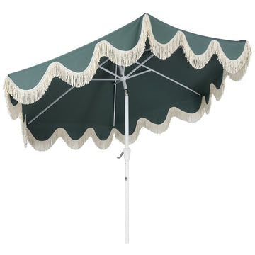Collins 9 ft. Classic Cottage Tassel Market Patio Umbrella